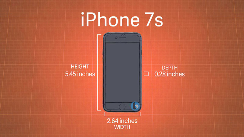 Kích cỡ iPhone 7s