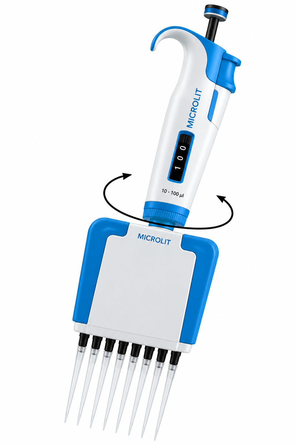 Micropipet 8 kênh nhiều dung tích